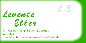 levente eller business card